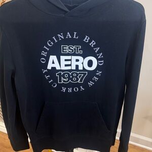 Aeropostale Black Graphic Hoodie